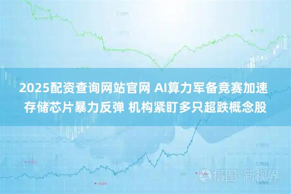 2025配资查询网站官网 AI算力军备竞赛加速 存储芯片暴力反弹 机构紧盯多只超跌概念股
